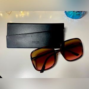 Christian Dior Exquisite Dark Sunglasses Oversized Square